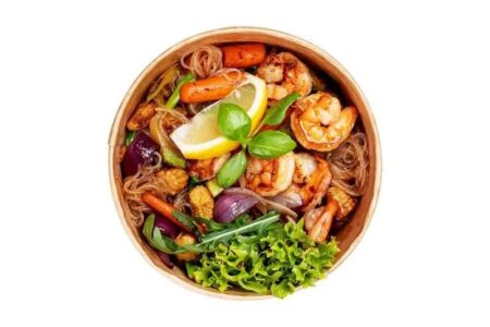 WOK з креветками